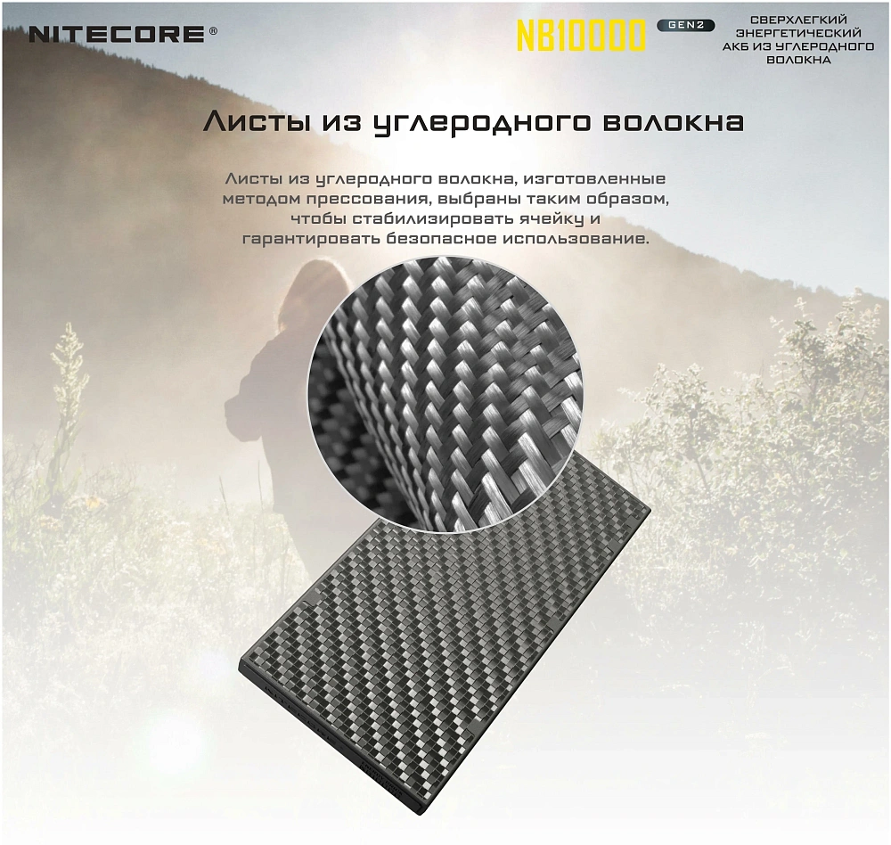 Расширенный аккум. блок NITECORE NB10000 Power Bank (Черный)
