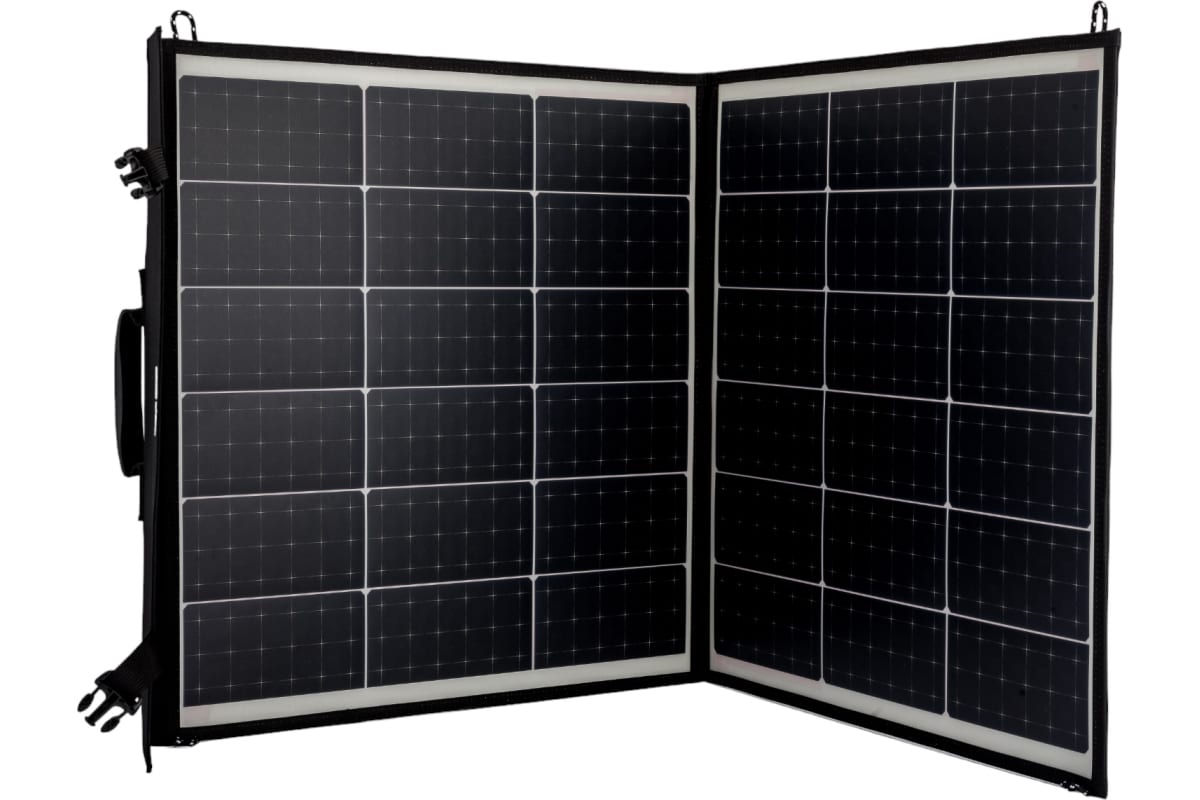 Складная влагозащищенная солнечная батарея SOUOP 100W 18V DC, Type-C PD 60W, USB QC3.0 18W, USB 12W, на 2 секции